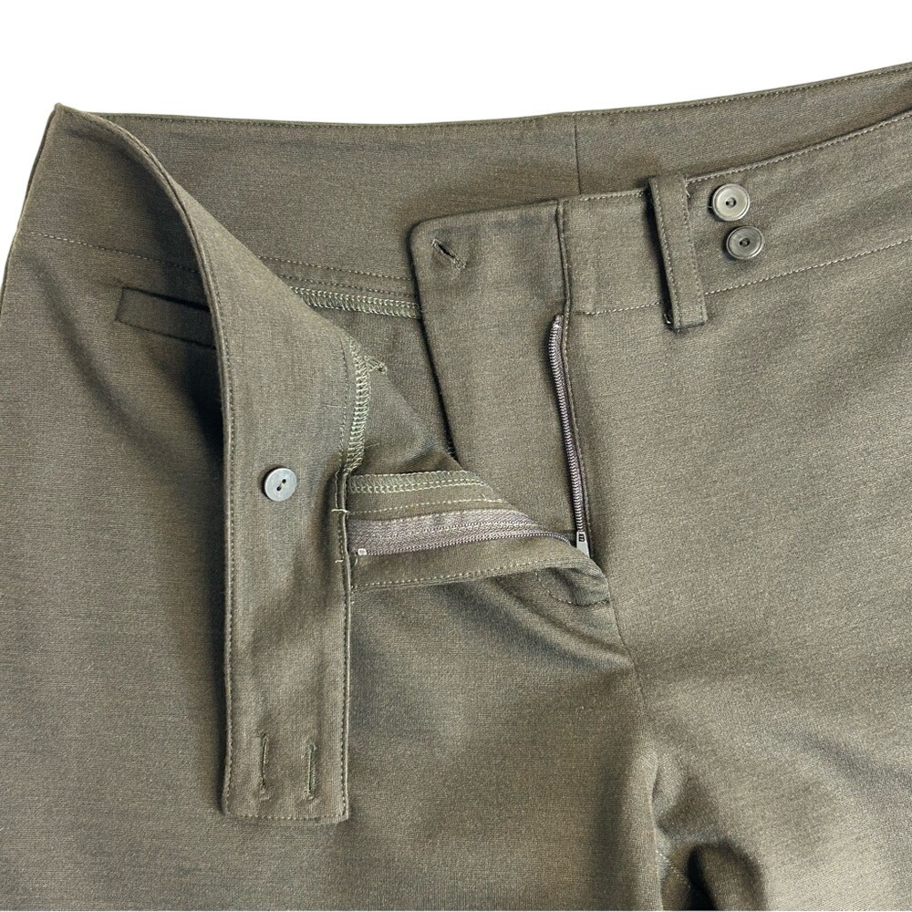 Eileen‎ Fisher Brown Heavyweight Rayon Knit Tab Waist Trousers Size Medium - Picture 2 of 8